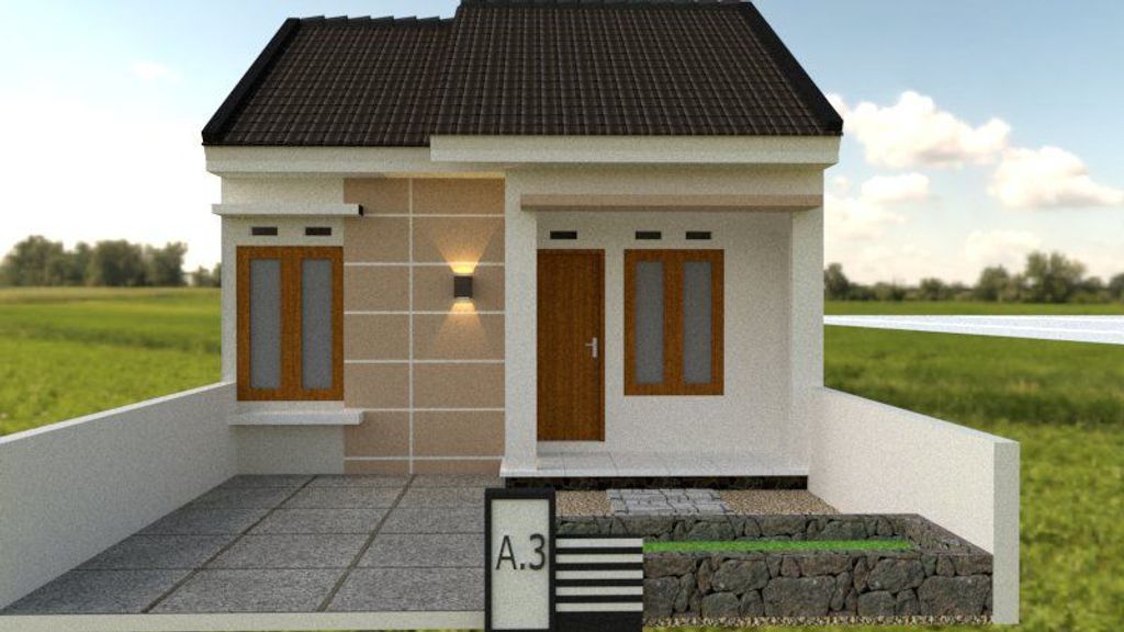 foto tampak rumah tipe 36/84 perumahan Kertosari Land
