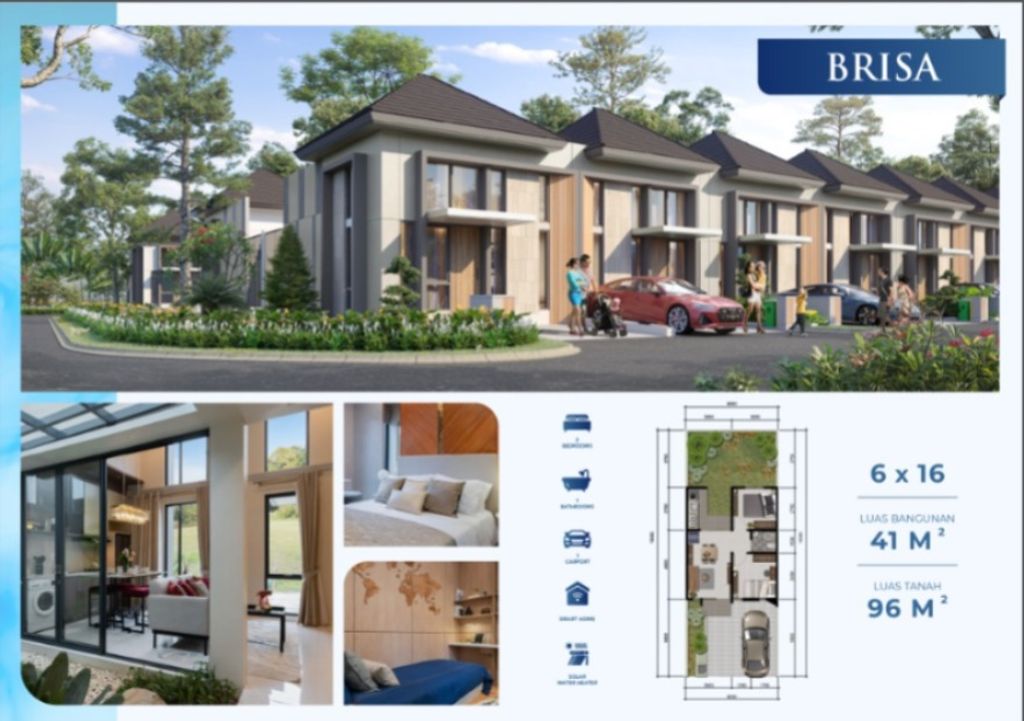foto denah rumah tipe BRISA STD - STANDARD perumahan CITRA ECOPOLIS RAYA - CLUSTER FRESCO - LITTLE GINZA BLK P 2