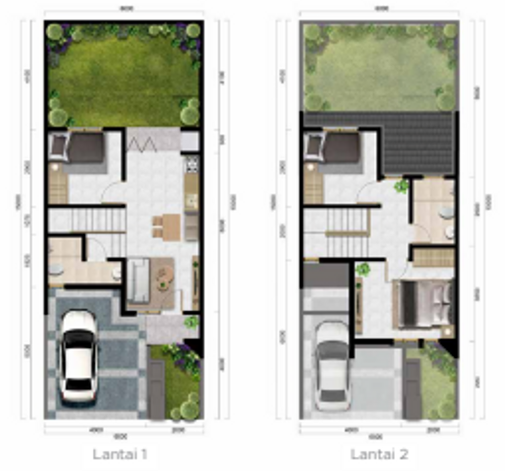 foto denah rumah tipe CHABLIS-W - COR perumahan PERUMAH CITRA CITY SENTUL KAWASAN REGULER