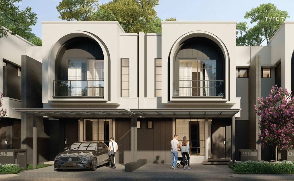 foto tampak rumah tipe 120 (Corner 6) perumahan Cluster Welton