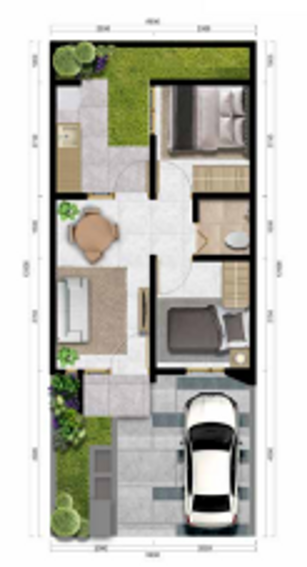 foto denah rumah tipe AUDE-W - COR perumahan PERUMAH CITRA CITY SENTUL KAWASAN REGULER