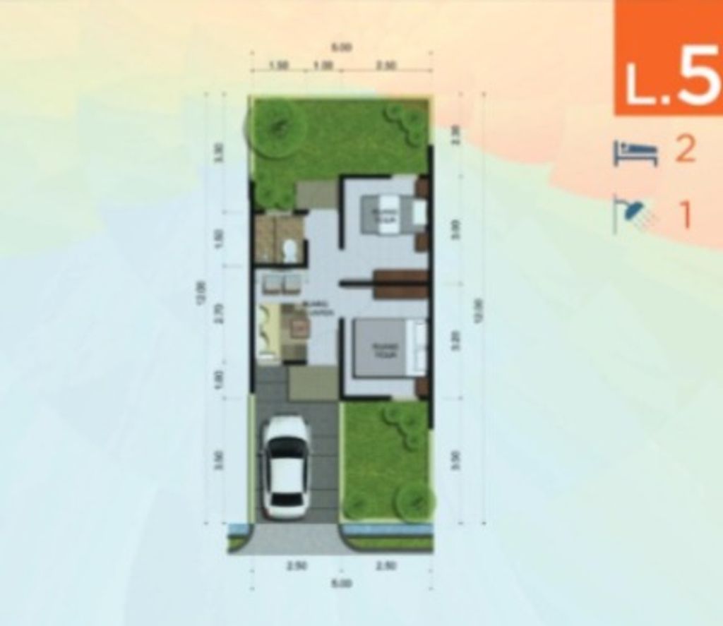 foto denah rumah tipe JASPER perumahan CITRA RAYA CLUSTER BIZHOME TOURMALINE