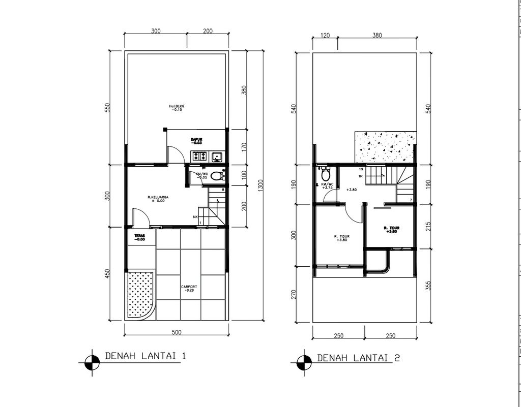 foto denah rumah tipe 38 Compact (2 kamar) (535) perumahan Cluster Beverly