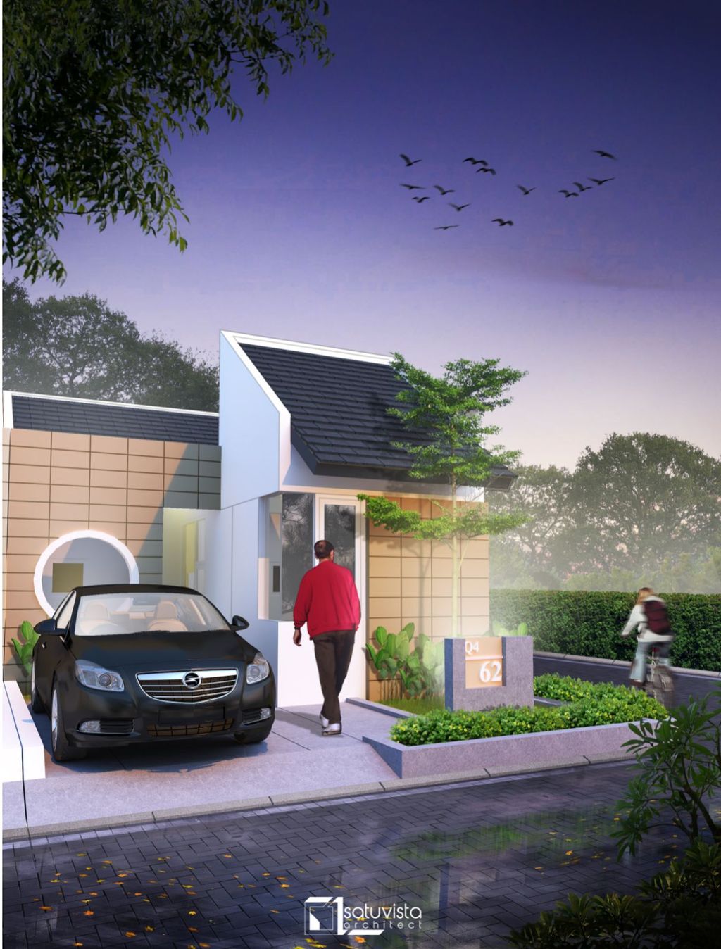 foto tampak rumah tipe MODERN Blok Q perumahan Mahkota Raya Rengganis