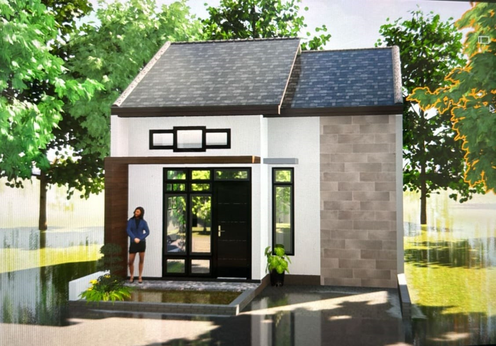 foto tampak rumah tipe 30/60 perumahan Al Mazaya Residence