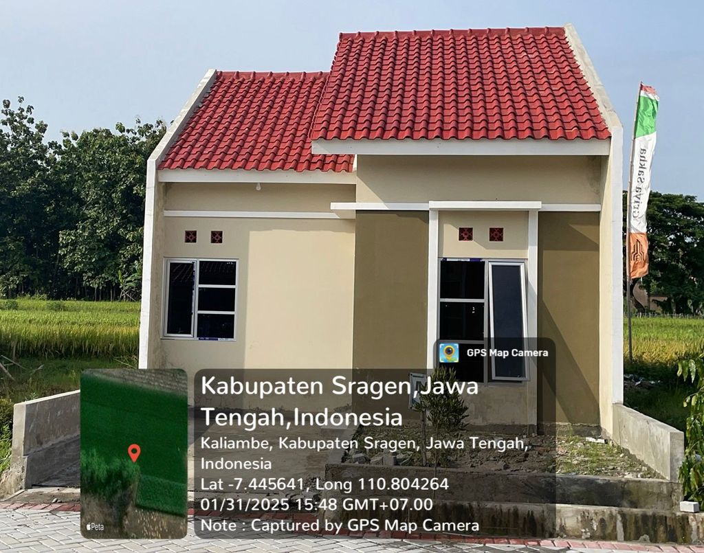 foto tampak rumah tipe 36/66 perumahan Griya Sakha Kalijambe
