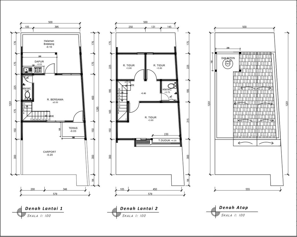 foto denah rumah tipe 60 Compact Minimalis HC (780) perumahan G-Land Padalarang Estate