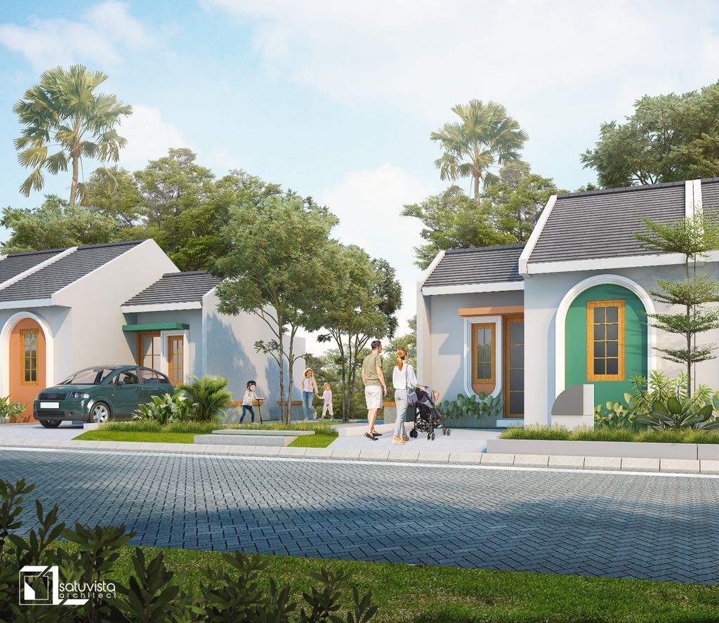foto tampak rumah tipe MODERN 2 perumahan Mahkota Raya Rengganis