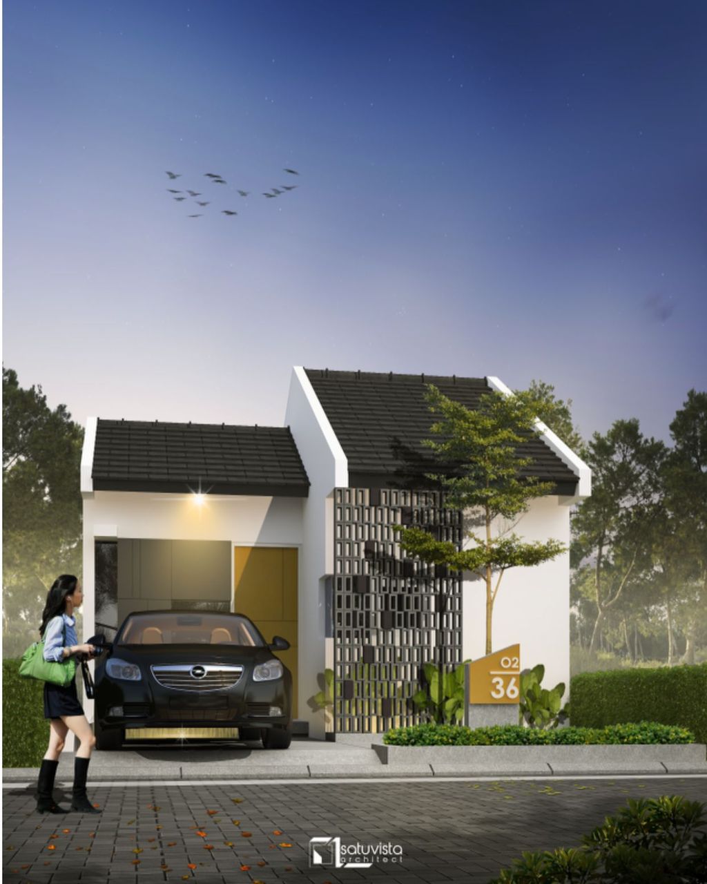 foto tampak rumah tipe MODERN Blok O perumahan Mahkota Raya Rengganis