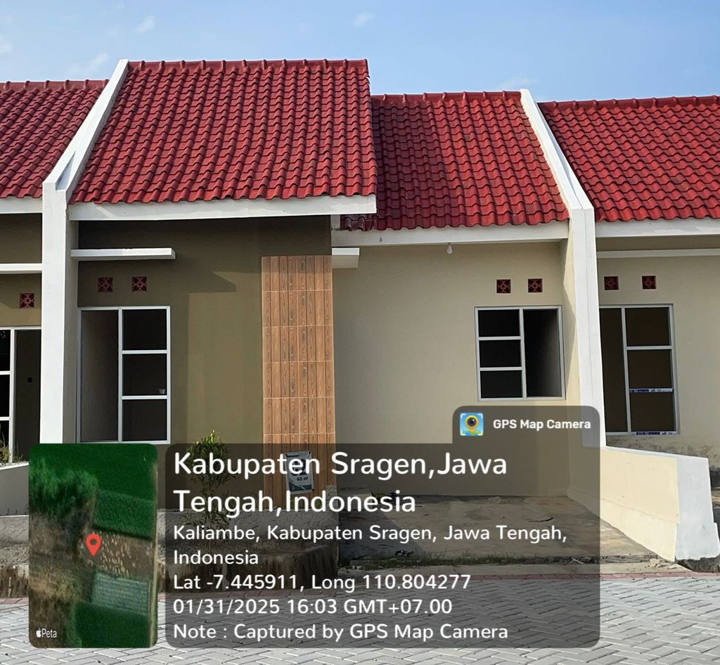 foto tampak rumah tipe 32/60 perumahan Griya Sakha Kalijambe