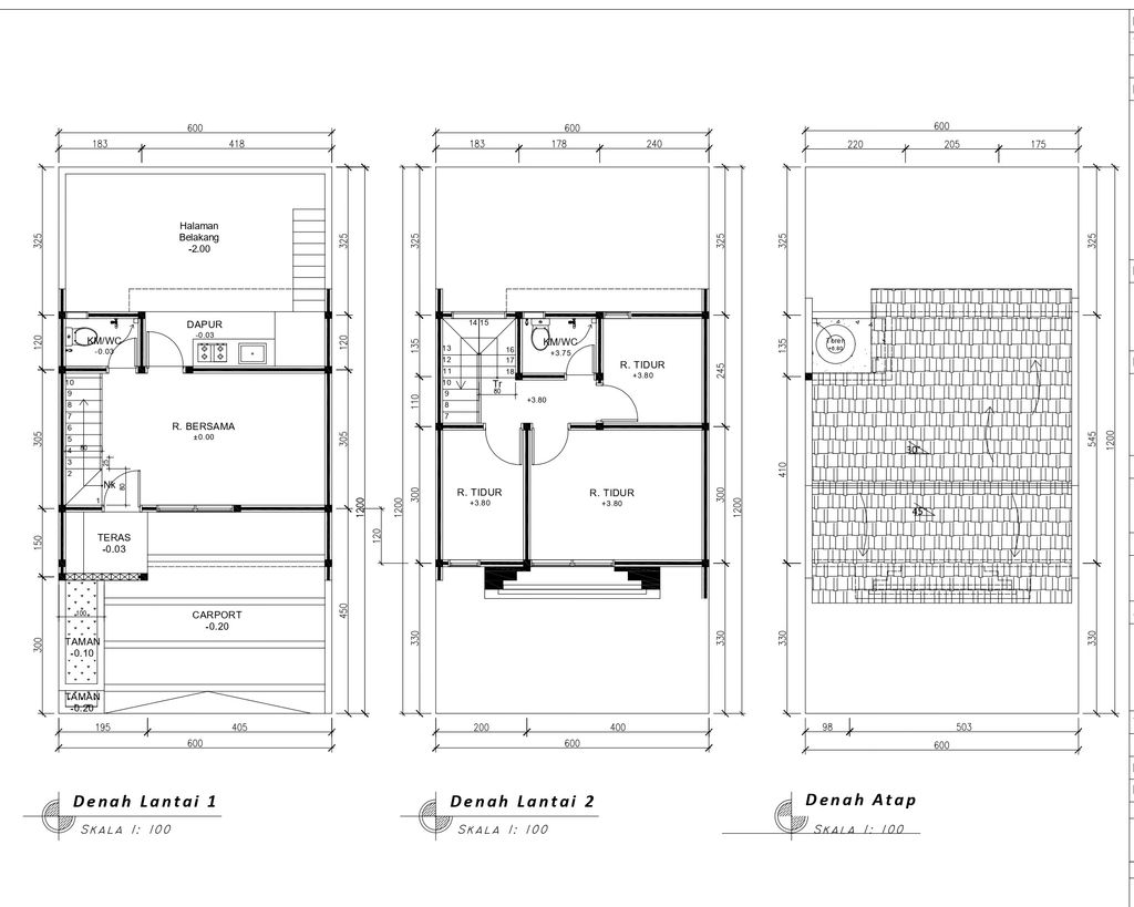 foto denah rumah tipe 60 Compact Classic CL (592) perumahan G-Land Padalarang Residence 3