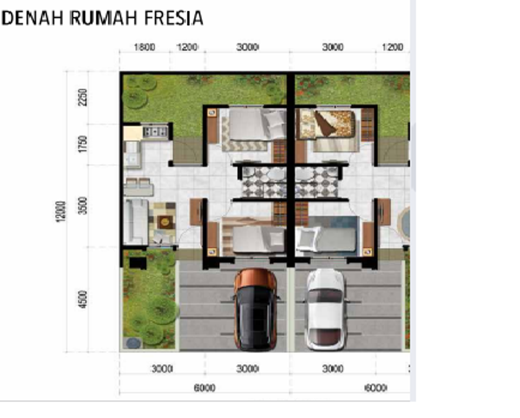 foto denah rumah tipe FRESIA IRR - STANDArd perumahan CITRA RAYA - CLUSTER LUGANO ZA & ZB