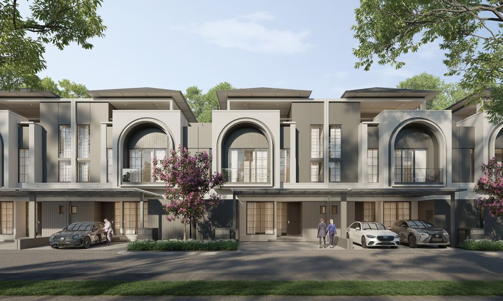 foto tampak rumah tipe 227 (Corner 1) perumahan Cluster Welton