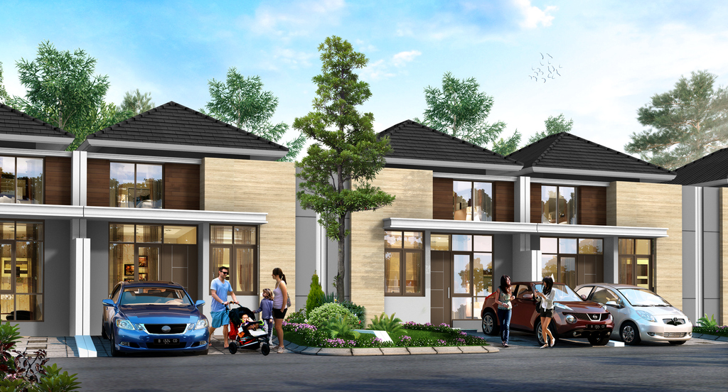 foto tampak rumah tipe PICINO IRR - STANDARD perumahan CITRA RAYA - CLUSTER VILLAGIO dan RUKO