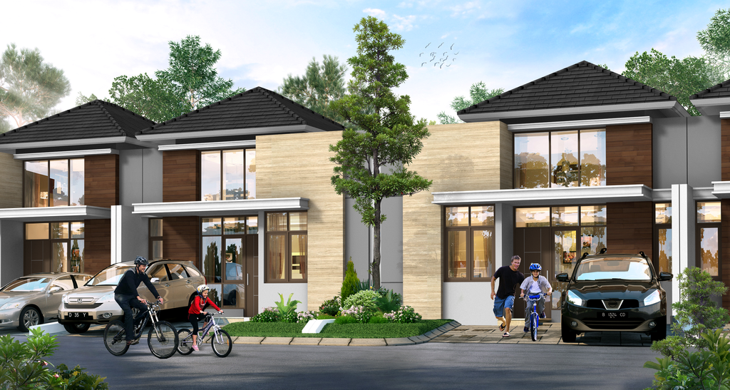 foto tampak rumah tipe MEDIO STD - STANDARD perumahan CITRA RAYA - CLUSTER VILLAGIO dan RUKO