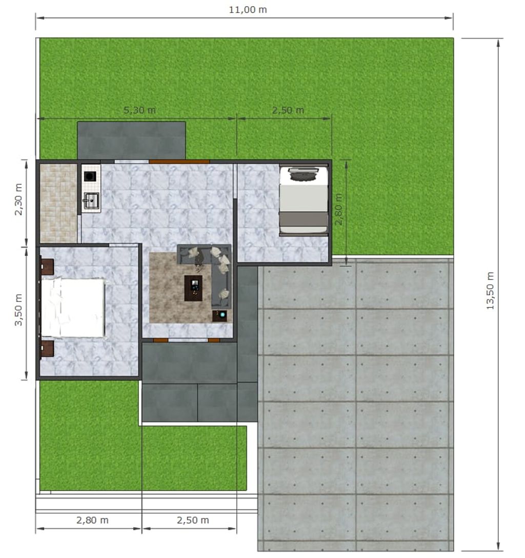 foto denah rumah tipe 36 perumahan SYMPHONY HILL 2