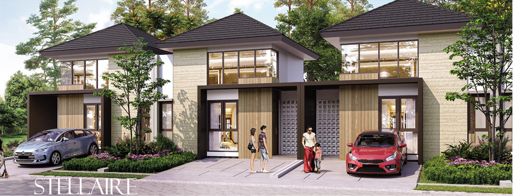 foto tampak rumah tipe STELLAIRE perumahan JO CITRA GARDEN SERPONG