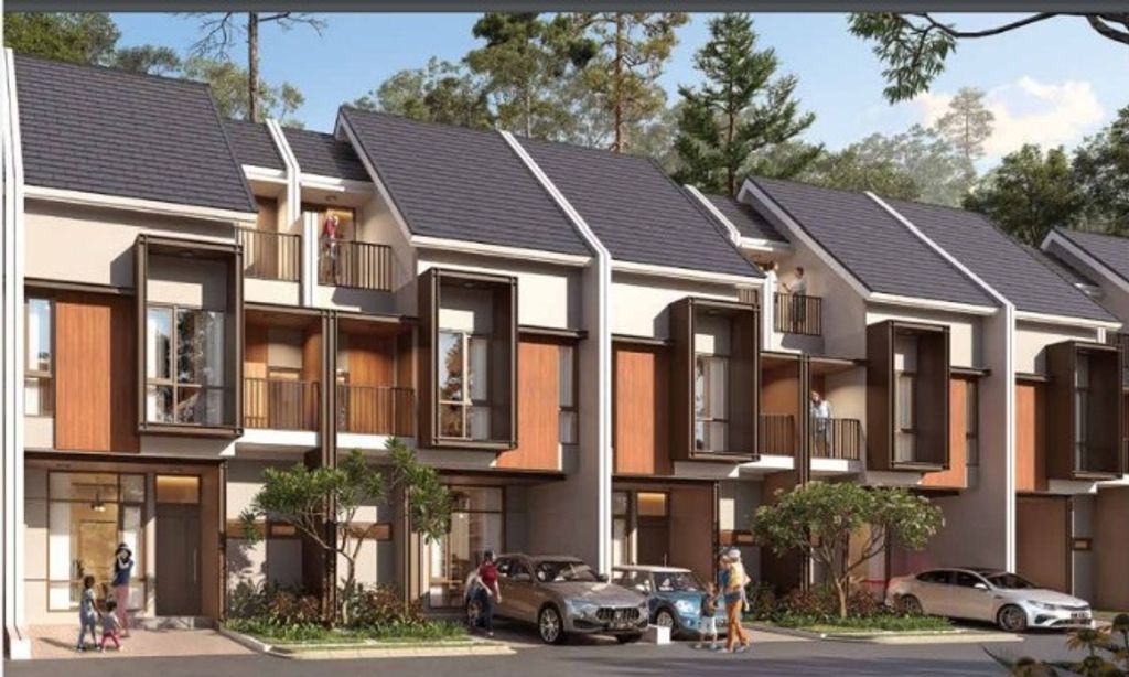 foto tampak rumah tipe CATHAYA IRR - SUDUT perumahan CITRA ECOPOLIS RAYA - CLUSTER THE TREES