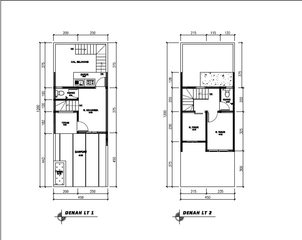 foto denah rumah tipe 38 Compact 2 Kamar HC (316) perumahan Bukit Sukanagara Resort