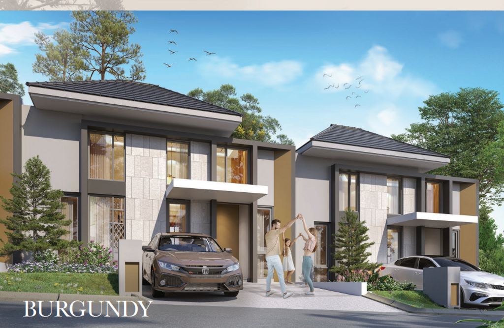 foto tampak rumah tipe BURGUNDY CHR - H.09/39 perumahan PERUMAH CITRA CITY SENTUL KAWASAN REGULER