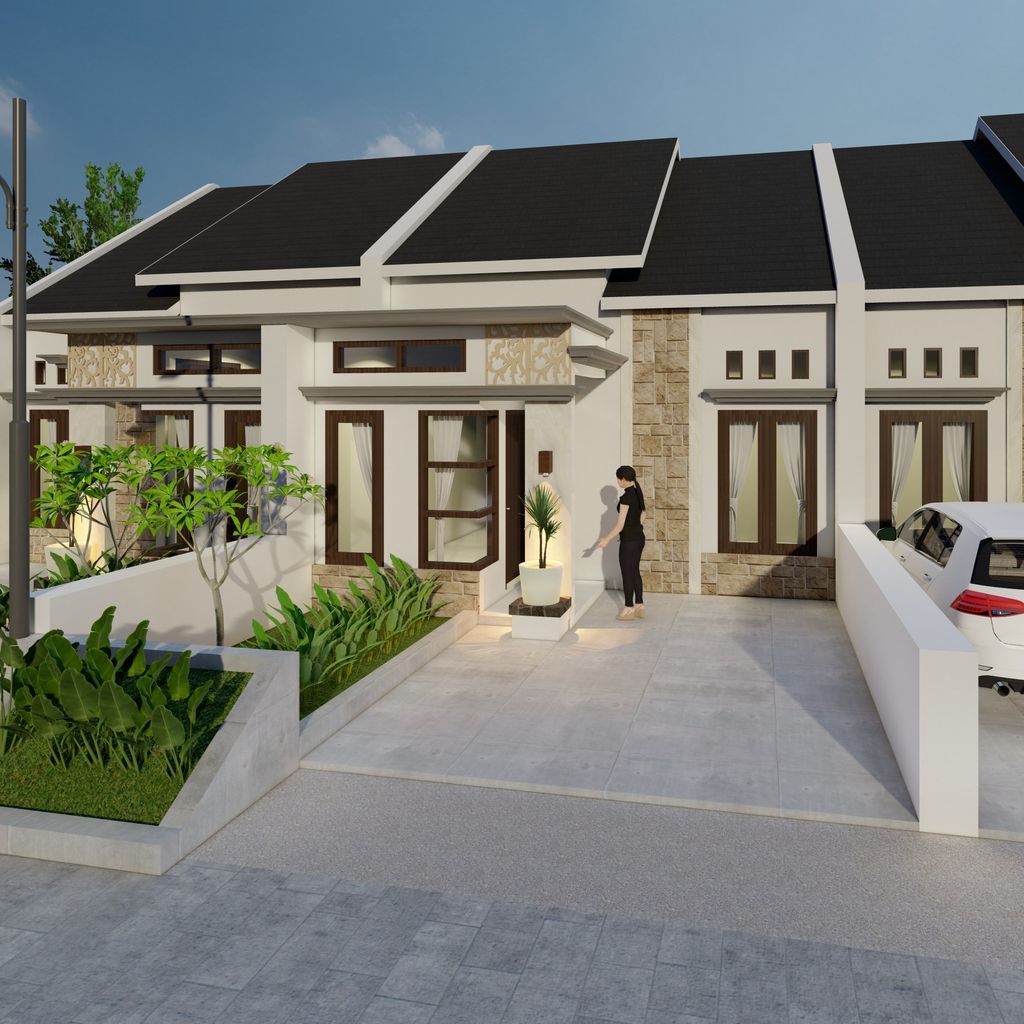 foto tampak rumah tipe DEWANGGA D-06 perumahan MUTIARA AMARTA VILLAGE