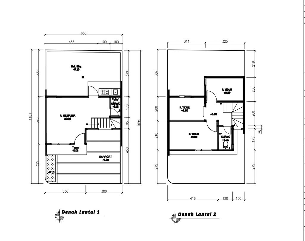 foto denah rumah tipe 50 Compact (3 Kamar) High Ceiling (550) perumahan G-Land Katapang Residence 1