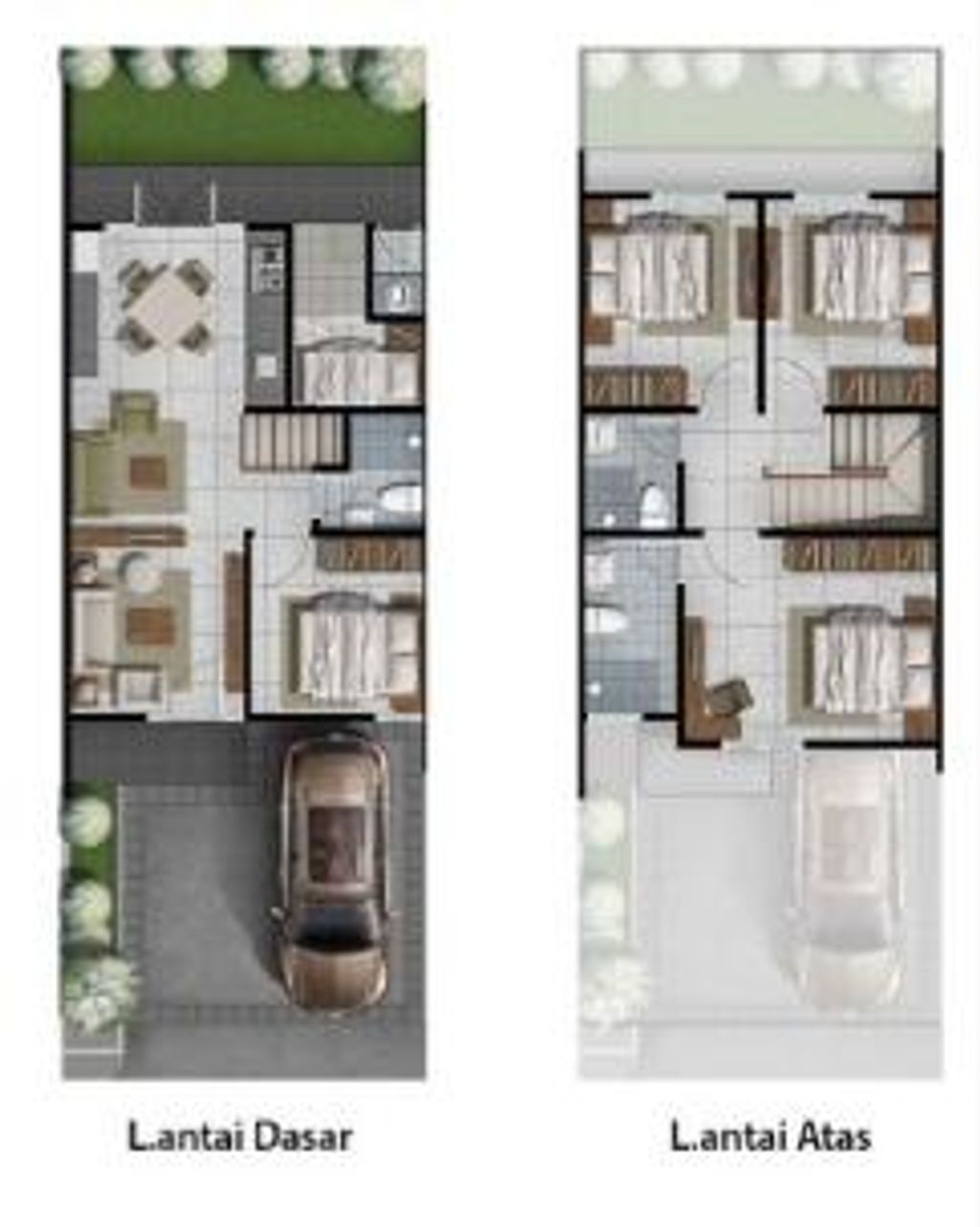 foto denah rumah tipe Magnolia 96 perumahan Green Serpong Bintaro