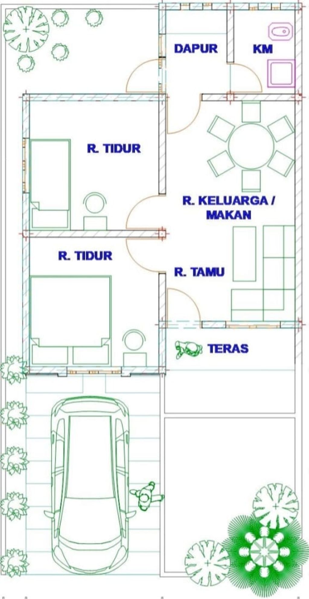 foto denah rumah tipe 36 perumahan Bumi Rezeki Asri