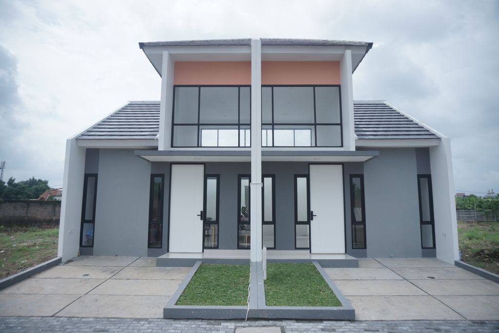 foto tampak rumah tipe 30/60 perumahan IXORRA RESIDENCE