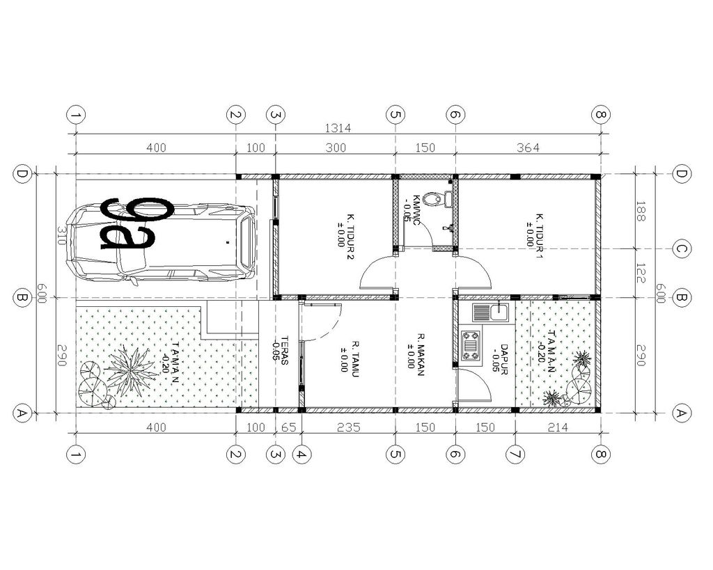 foto denah rumah tipe 40 perumahan MUTIARA GADING 2 TAHAP 2