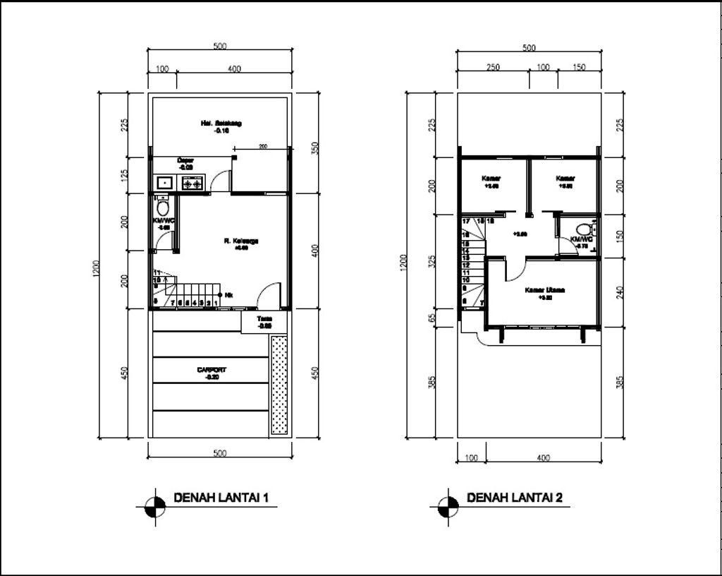 foto denah rumah tipe 50 Compact 3 Kamar HC (532) perumahan G-Land Ciwastra Park 2