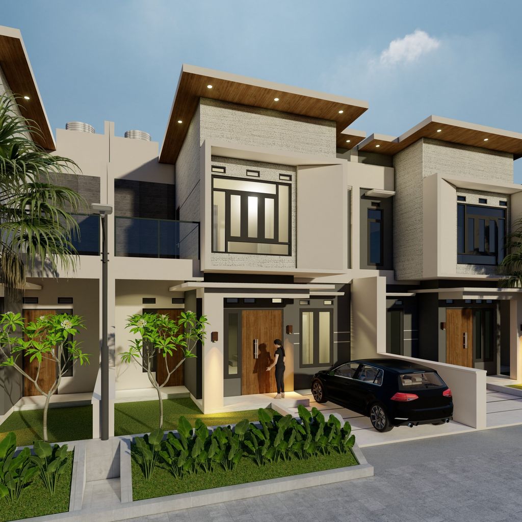 foto tampak rumah tipe NIRWANA A10 perumahan MUTIARA AMARTA VILLAGE