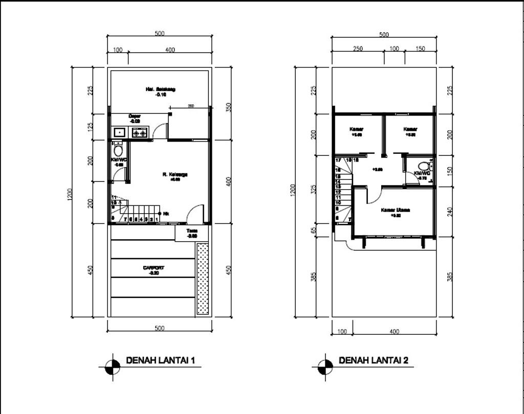 foto denah rumah tipe 50 Compact 3 Kamar HC (551) perumahan G-Land Ciwastra Park 2