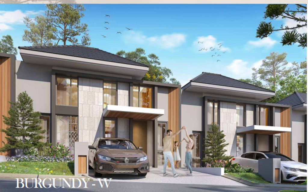 foto tampak rumah tipe BURGUNDY-W O.06/01 - COR perumahan PERUMAH CITRA CITY SENTUL KAWASAN REGULER