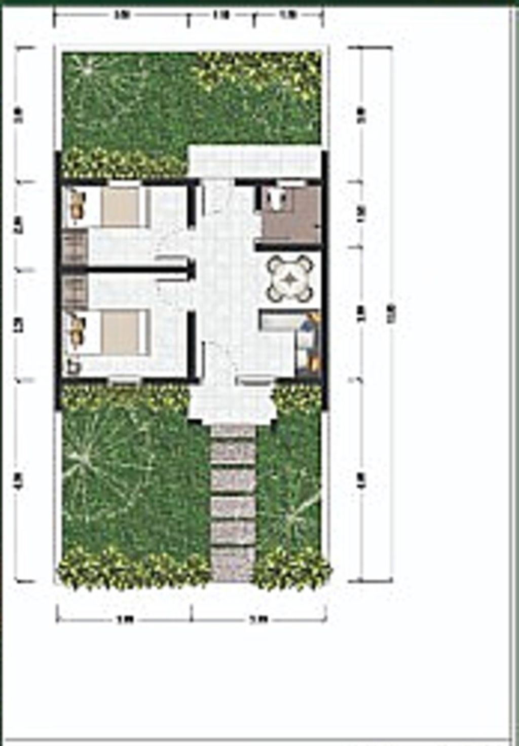 foto denah rumah tipe 30/60 perumahan COCO GARDEN