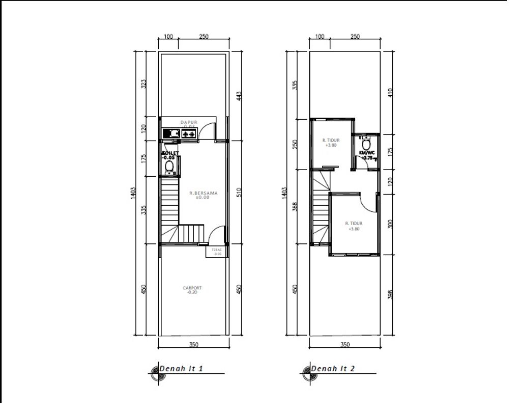 foto denah rumah tipe 41 Compact High Ceiling (2KT) (465) perumahan G-Land Ciwastra Park