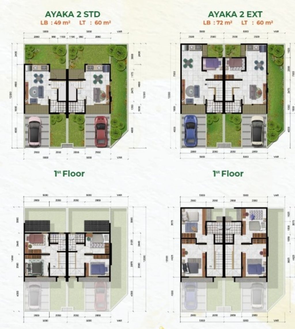 foto denah rumah tipe AYAKA 2 STD - EXTENSION perumahan CITRA ECOPOLIS RAYA - ECO RESIDENCE - BELLE FLEUR EXT