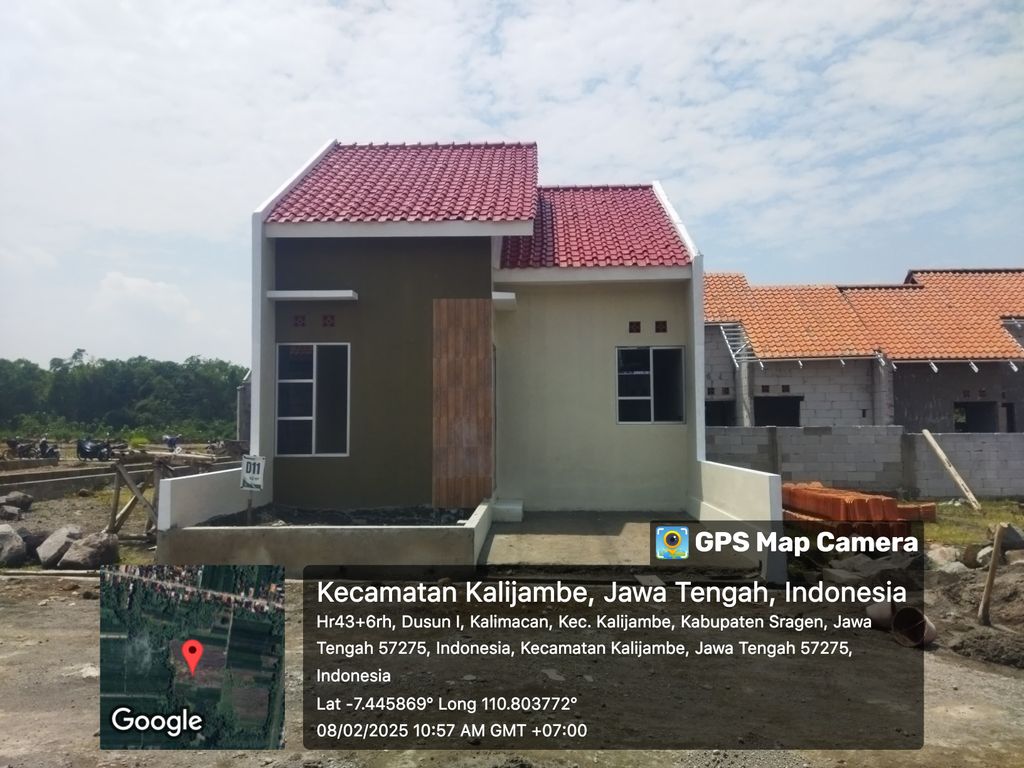 foto tampak rumah tipe 32/62 perumahan Griya Sakha Kalijambe
