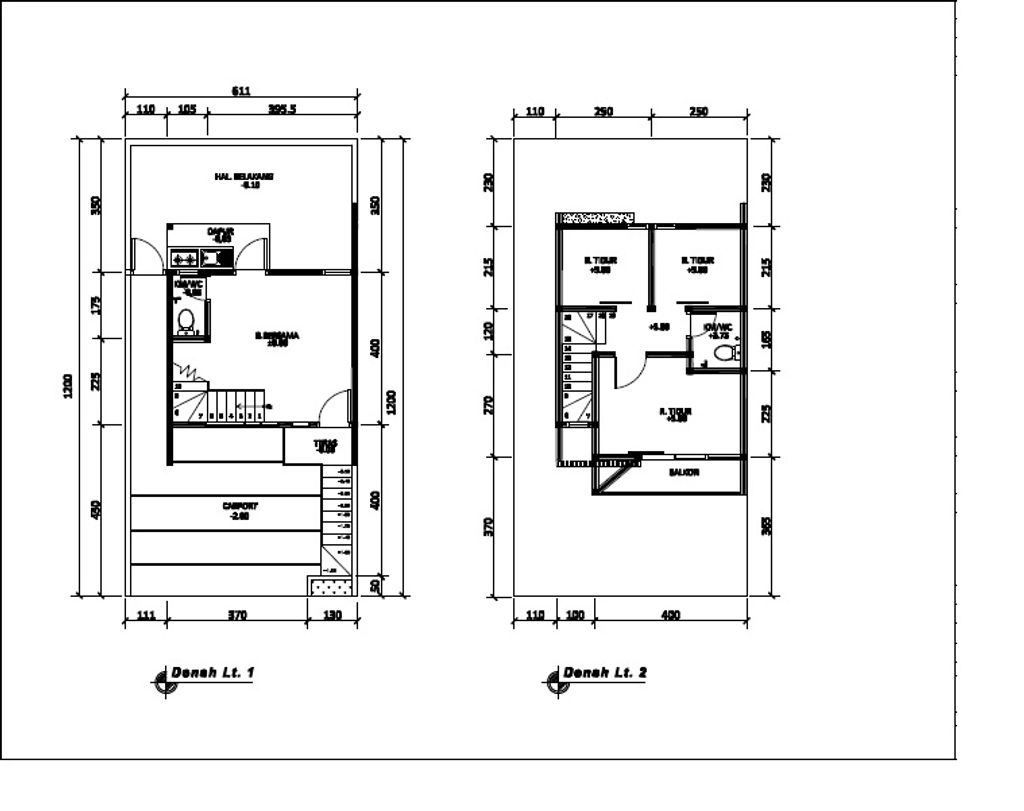 foto denah rumah tipe 50 Compact (3 kamar) (446) perumahan Bukit Sukanagara Resort