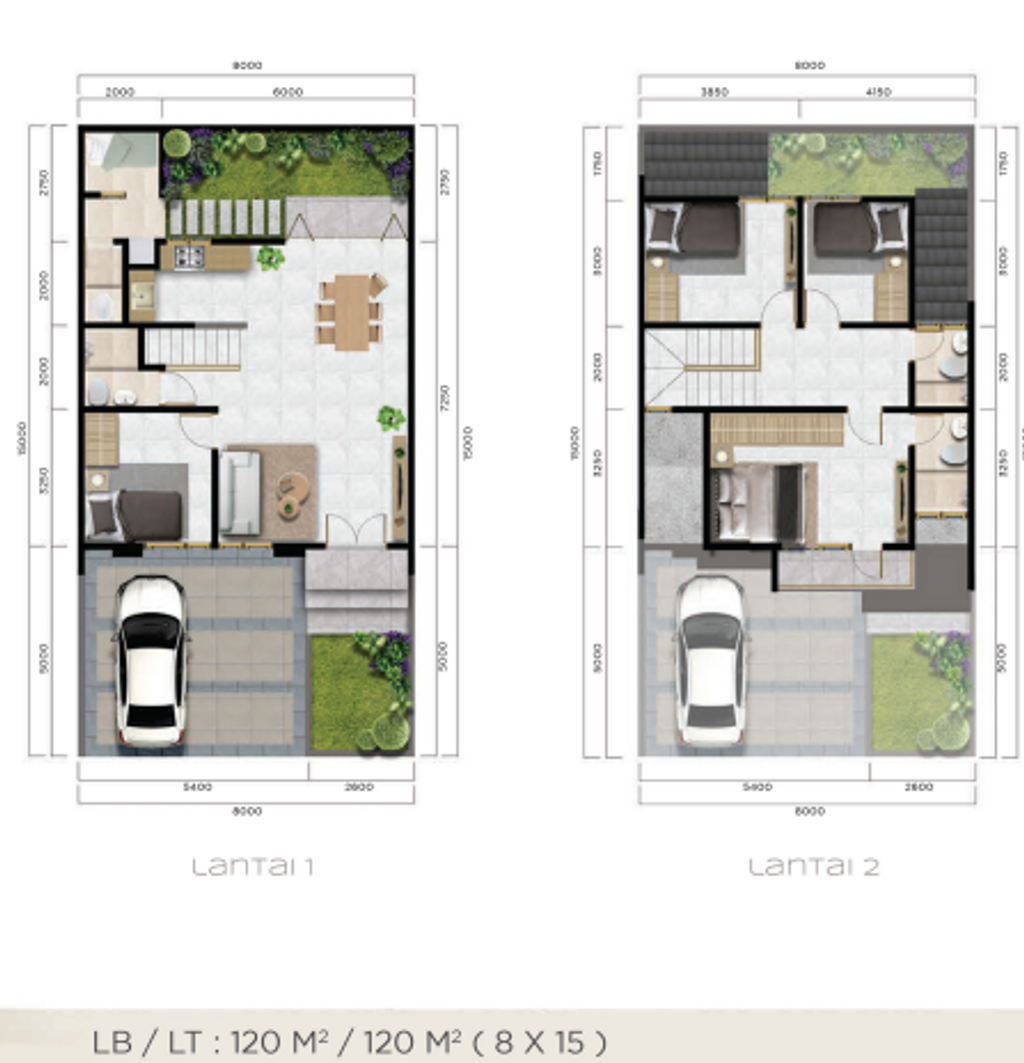foto denah rumah tipe DALI E.06/01 - RSF perumahan PERUMAHAN CITRA CITY SENTUL KAWASAN PREMIUM