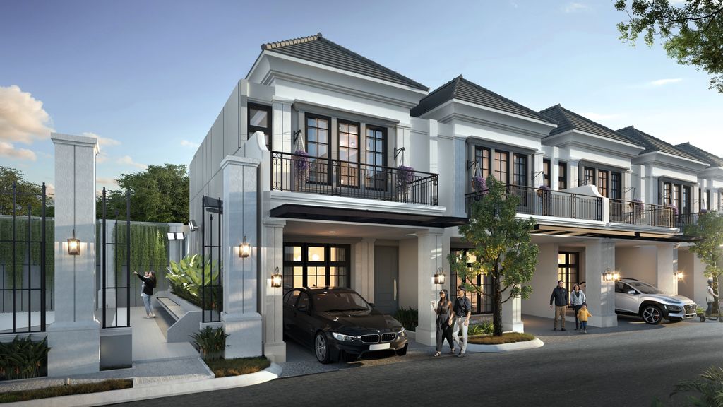 foto tampak rumah tipe WALDEN L6_84 perumahan Metland Transyogi Cibubur