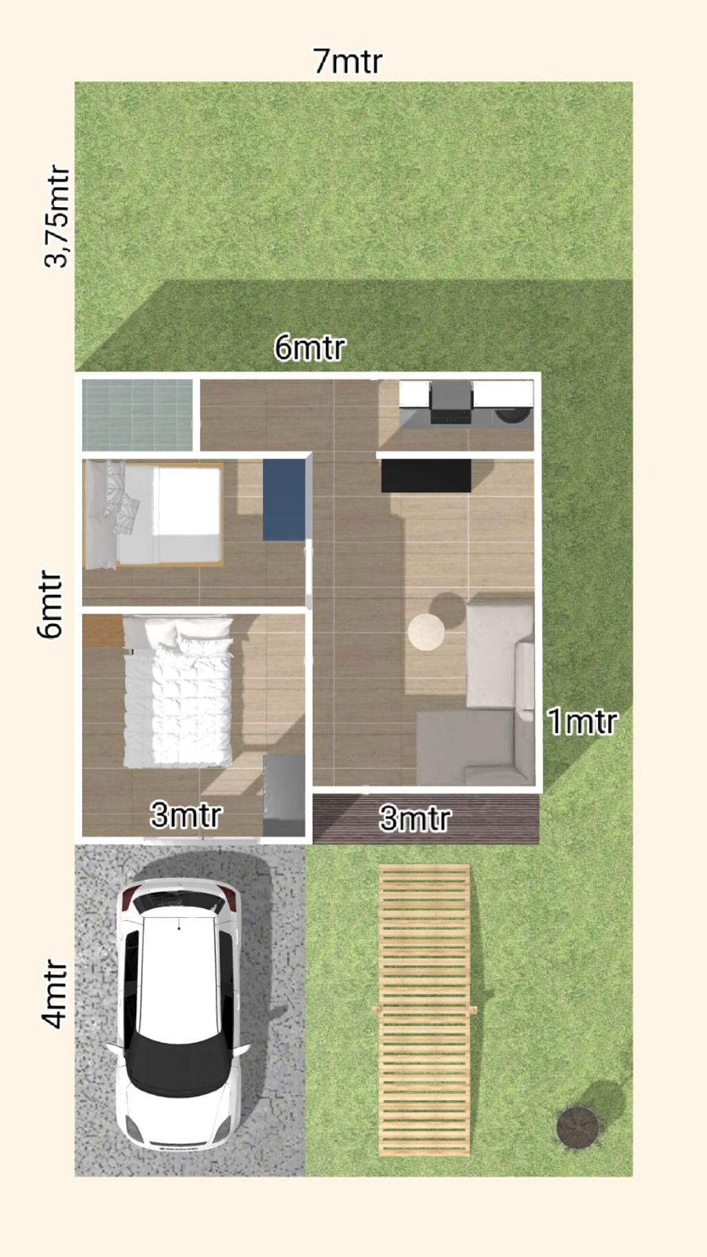 foto denah rumah tipe 36 perumahan PERUMAHAN KEDATON MURIA