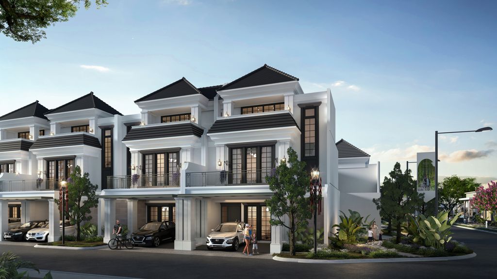 foto tampak rumah tipe WALDEN L8 perumahan Metland Transyogi Cibubur
