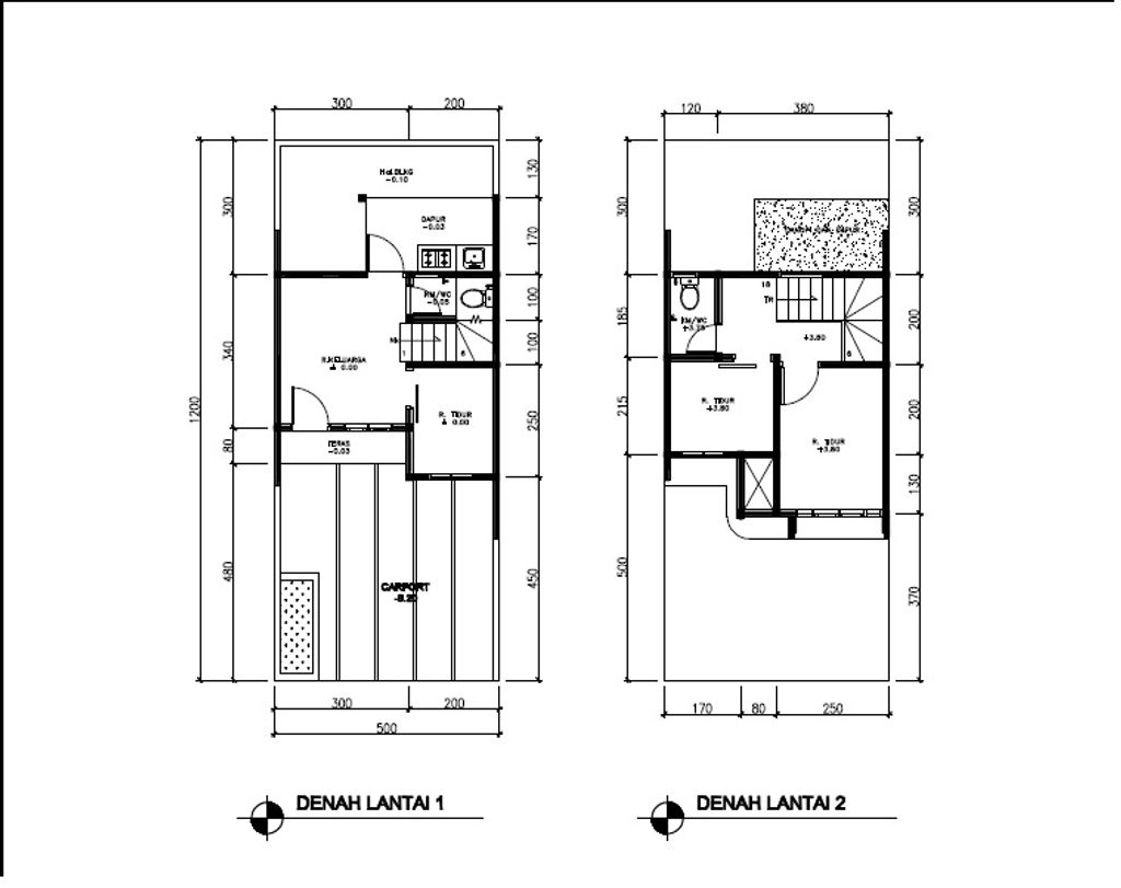foto denah rumah tipe 43 Compact 3 Kamar HC (503) perumahan G-Land Ciwastra Park 2