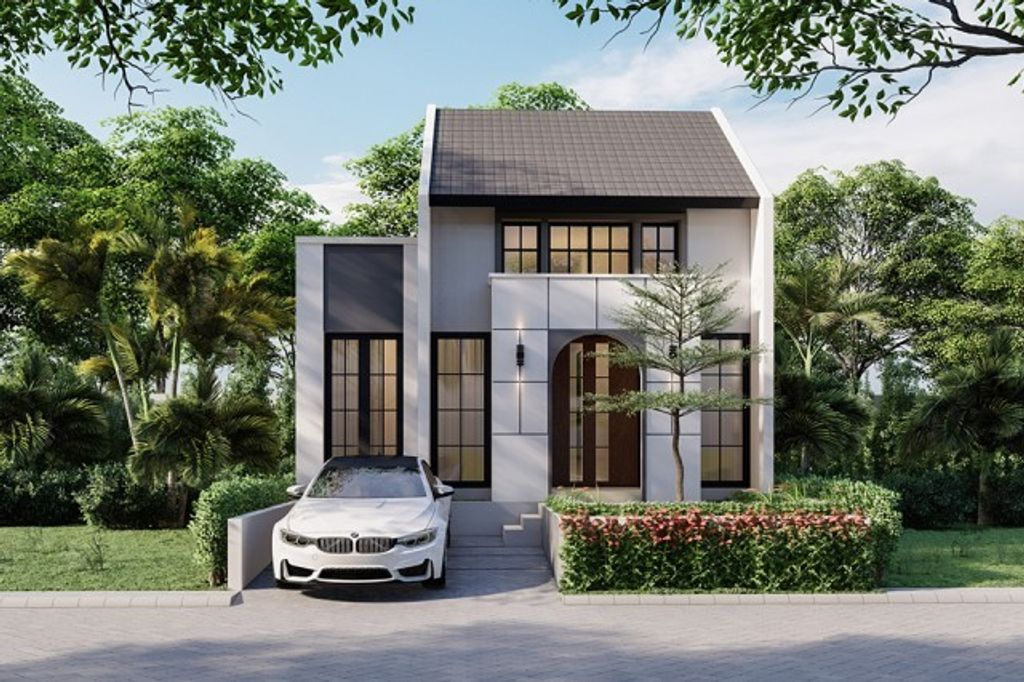 foto tampak rumah tipe BRASSIA HILL 3 60/98 perumahan The Araya