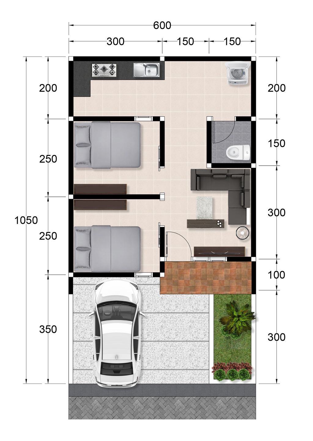 foto denah rumah tipe Mezmerize perumahan PESONA PARK RESIDENCE 2