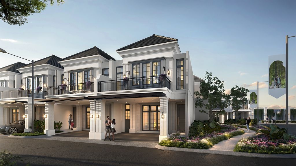 foto tampak rumah tipe WALDEN L7_84 perumahan Metland Transyogi Cibubur