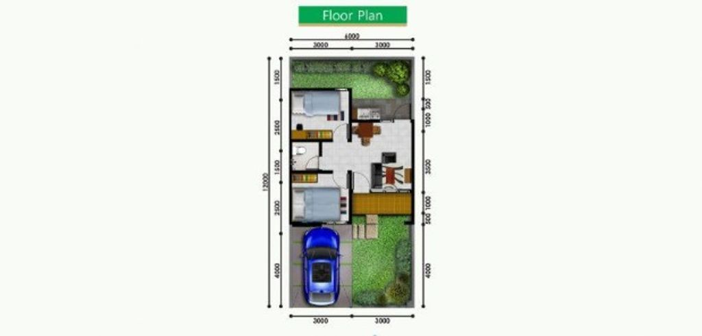 foto denah rumah tipe NF VII-001 perumahan SERPONG NATURA CITY