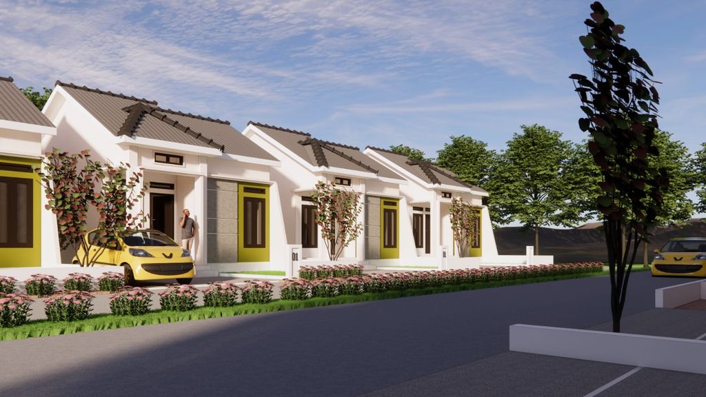 foto tampak rumah tipe 36 perumahan CEMPAKA PUTIH RESIDENCE