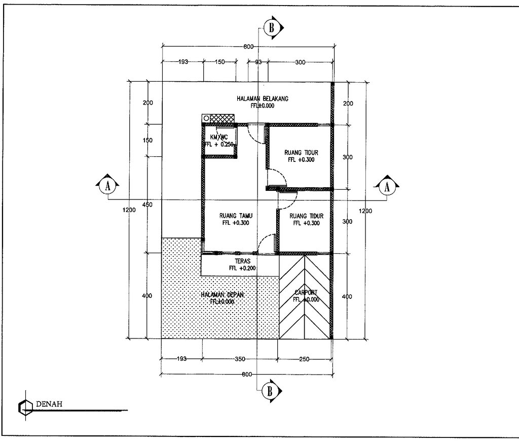 foto denah rumah tipe 36/96 perumahan Perumahan Griya Rosmania II
